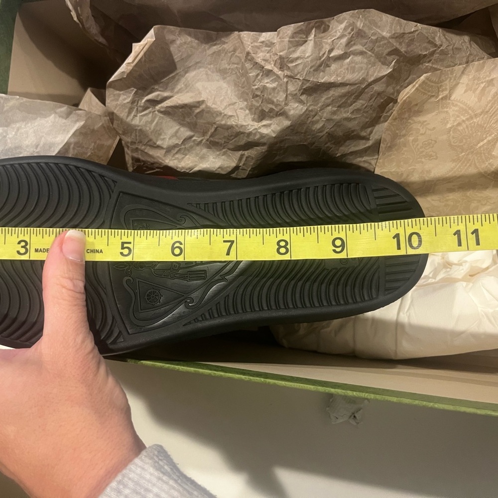 Gucci New Ace Clean Web Stripe Sneaker in Black Red 7 Retail:$750.00 - Picture 14 of 14